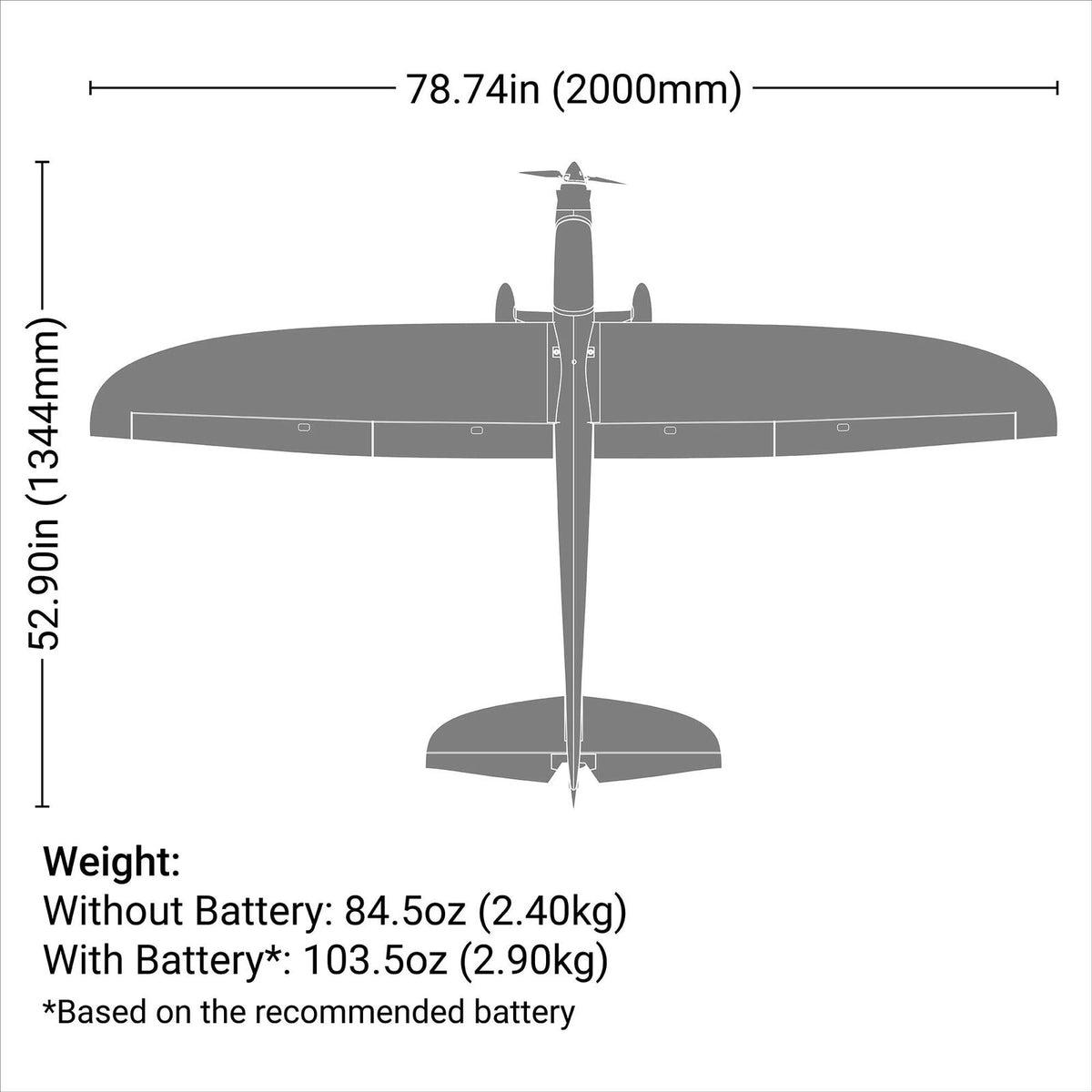 EFL32250 Conscendo 2.0m BNF Basic with AS3X+ and SAFE Select