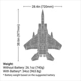 EFL97500 F-15 Eagle 64mm EDF Jet BNF Basic with AS3X and SAFE Select