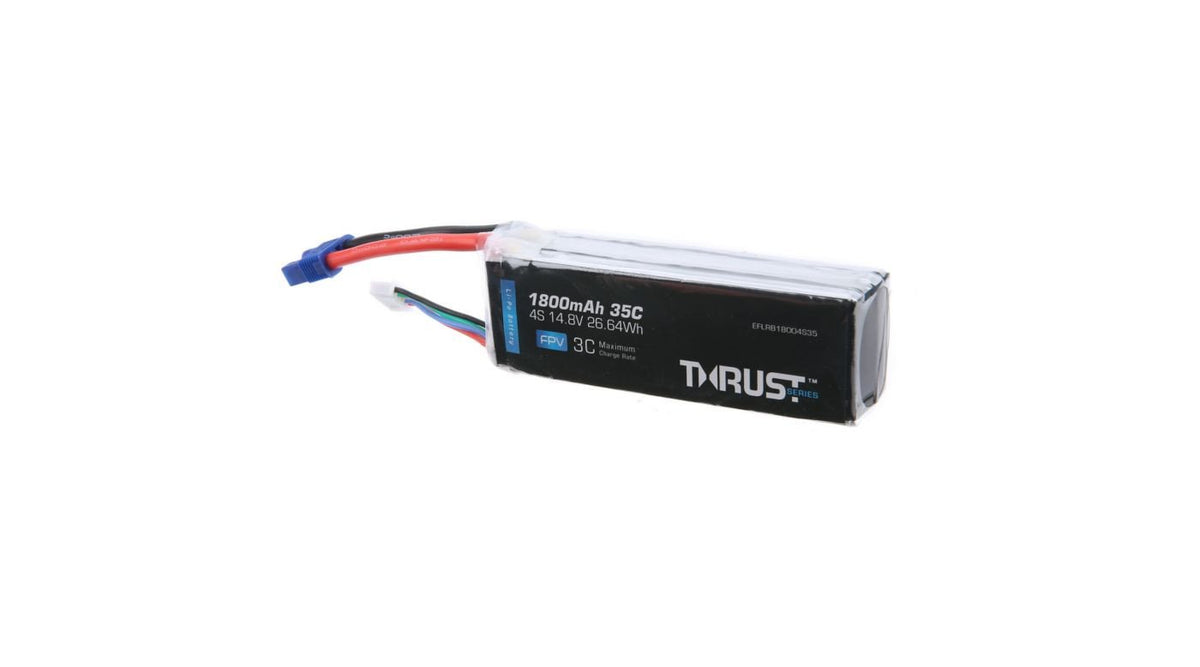 Thrust„¢ 14.8V 1800mAh 35C 4S LiPo Battery: EC3 (EFLRB18004S35)