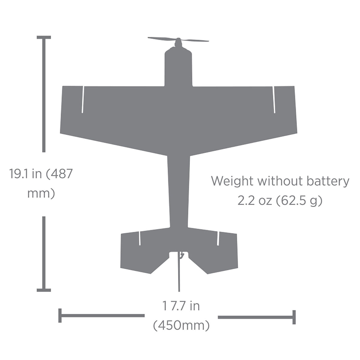 EFLU02050 UMX Eratix 3D FF (Flat Foamy) 450mm BNF Basic with AS3X and SAFE Select