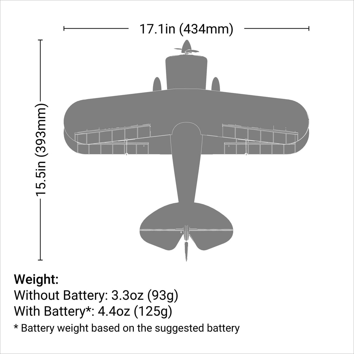 EFLU15250 UMX Pitts S-1S BNF Basic with AS3X and SAFE Select