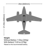EFLU31050 UMX Me 262 30mm EDF Jet BNF Basic with AS3X and SAFE Select, 660mm