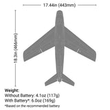 EFLU7050 UMX F-86 Sabre 30mm EDF Jet BNF Basic with AS3X and SAFE Select