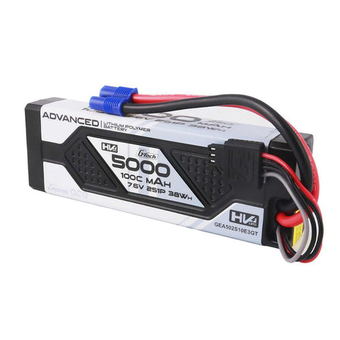 7.6V 5000mAh 2S 100C G-Tech Smart Lipo Battery: EC3 - GEA502S10E3GT