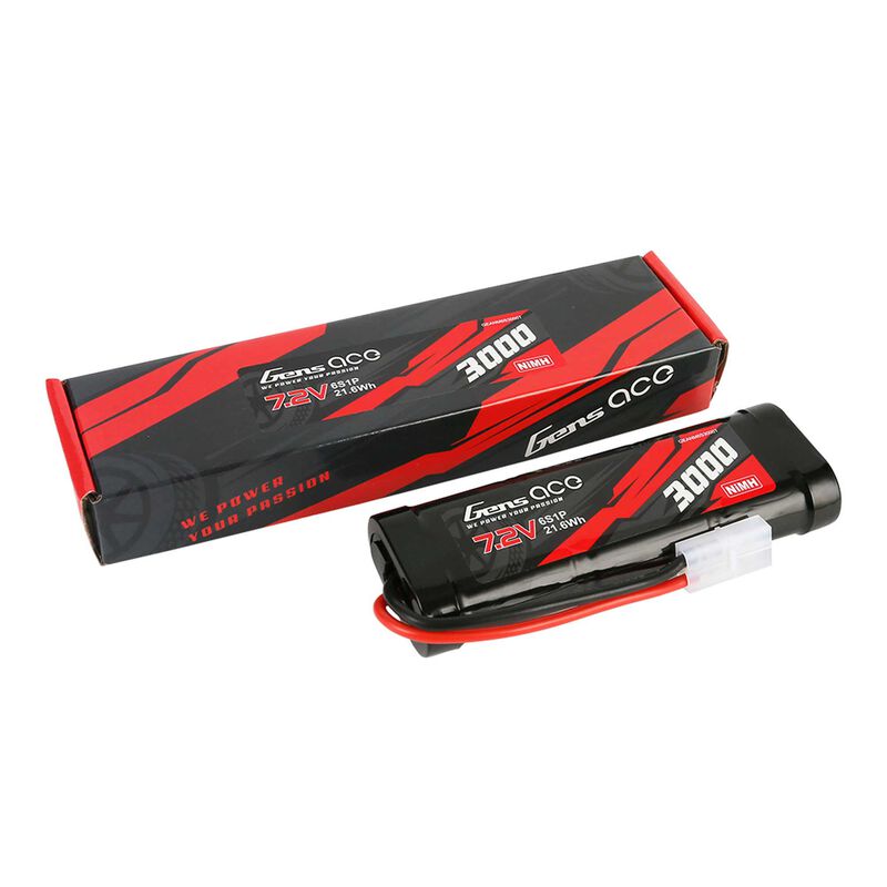 7.2V 3000mAh, NiMH, Tamiya Plug - GEANM6S3000T