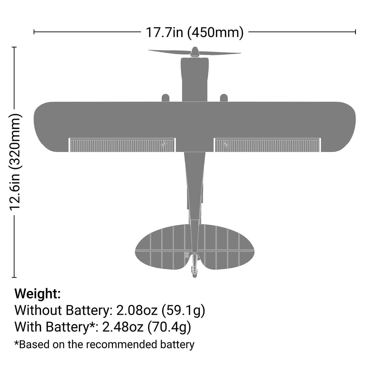 HBZ-1250 XCub 450mm RTF with SAFE