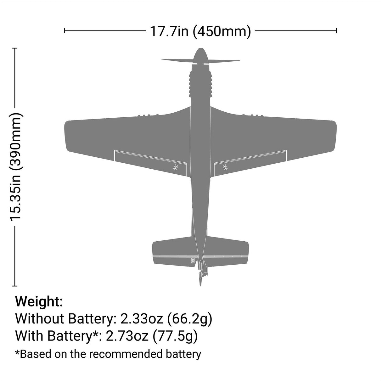 HBZ-1251 P-51D Mustang 450mm RTF with SAFE
