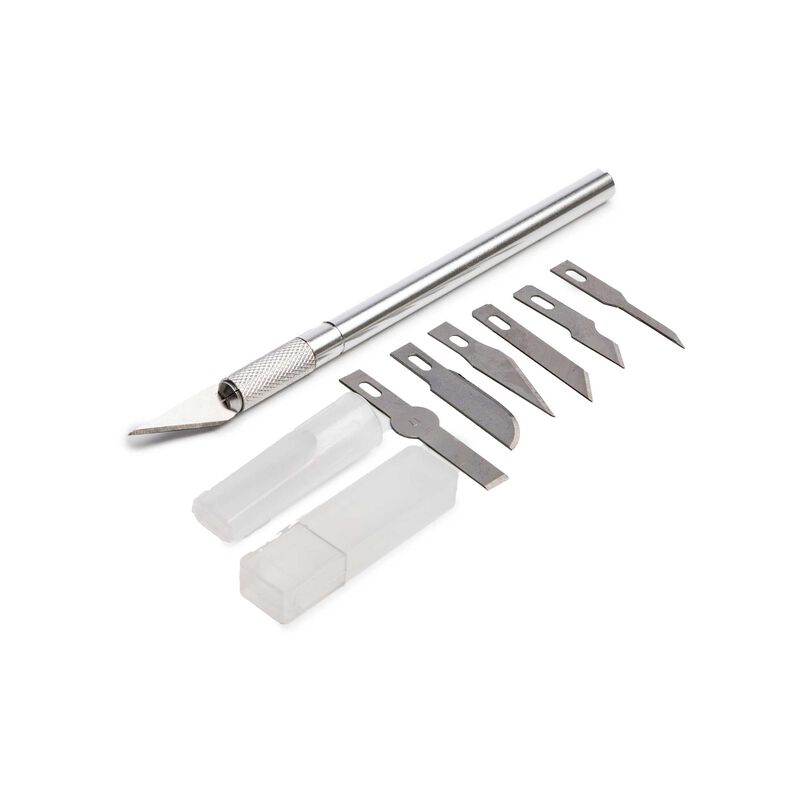 1 Light Duty Aluminum Knife with 6 Assorted Blades - HDXK0146