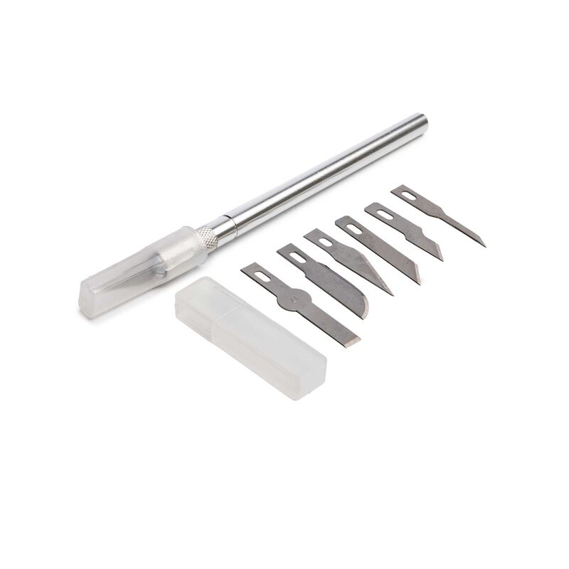 1 Light Duty Aluminum Knife with 6 Assorted Blades - HDXK0146