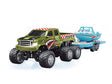 1/64 R/C Truck with boat with APP control - Ford 6-wheeler HG4-408 - RCPHG4-408GRN