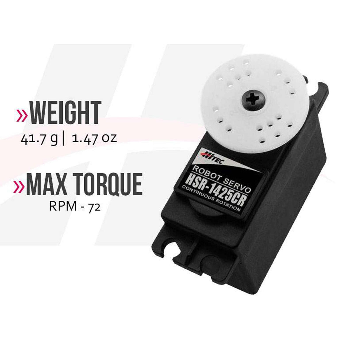 HRC31425CR RCD Inc HS-1425 Standard Analog Continuous Rotation Robot Servo