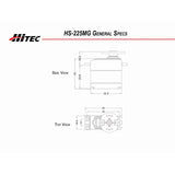 HRC32225S RCD Inc HS-225MG Mini Analog Metal Gear Servo