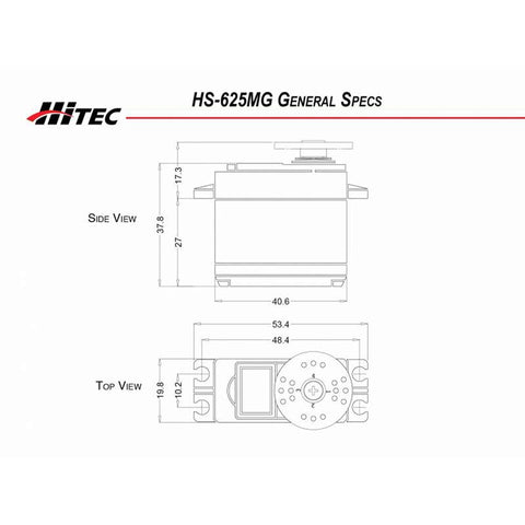 HS-625MG Standard Analog Super Torque Metal Gear Servo - HRC32625S
