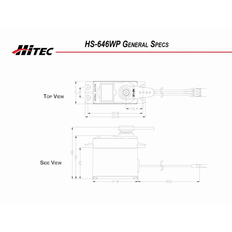 HS-646WP Standard Digital Waterproof Metal Gear Servo - HRC32646W
