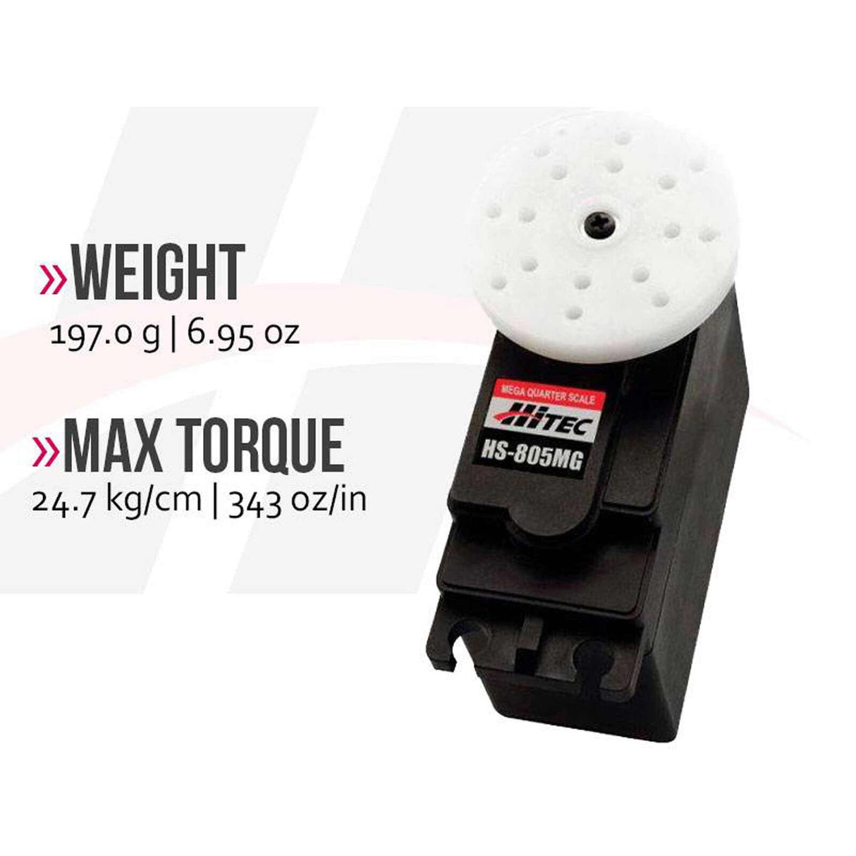 HRC32805S RCD Inc HS-805MG Giant Scale Analog Metal Gear Servo