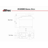 HRC32805S RCD Inc HS-805MG Giant Scale Analog Metal Gear Servo