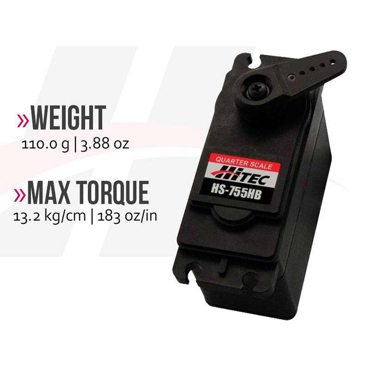 HRC33755S RCD Inc HS-755HB Giant Scale Analog Karbonite Gear Servo