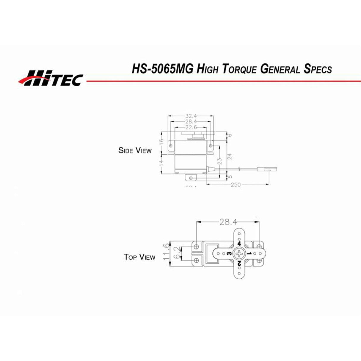 HRC35065S RCD Inc HS-5065MG Sub-Micro Digital Metal Gear Servo