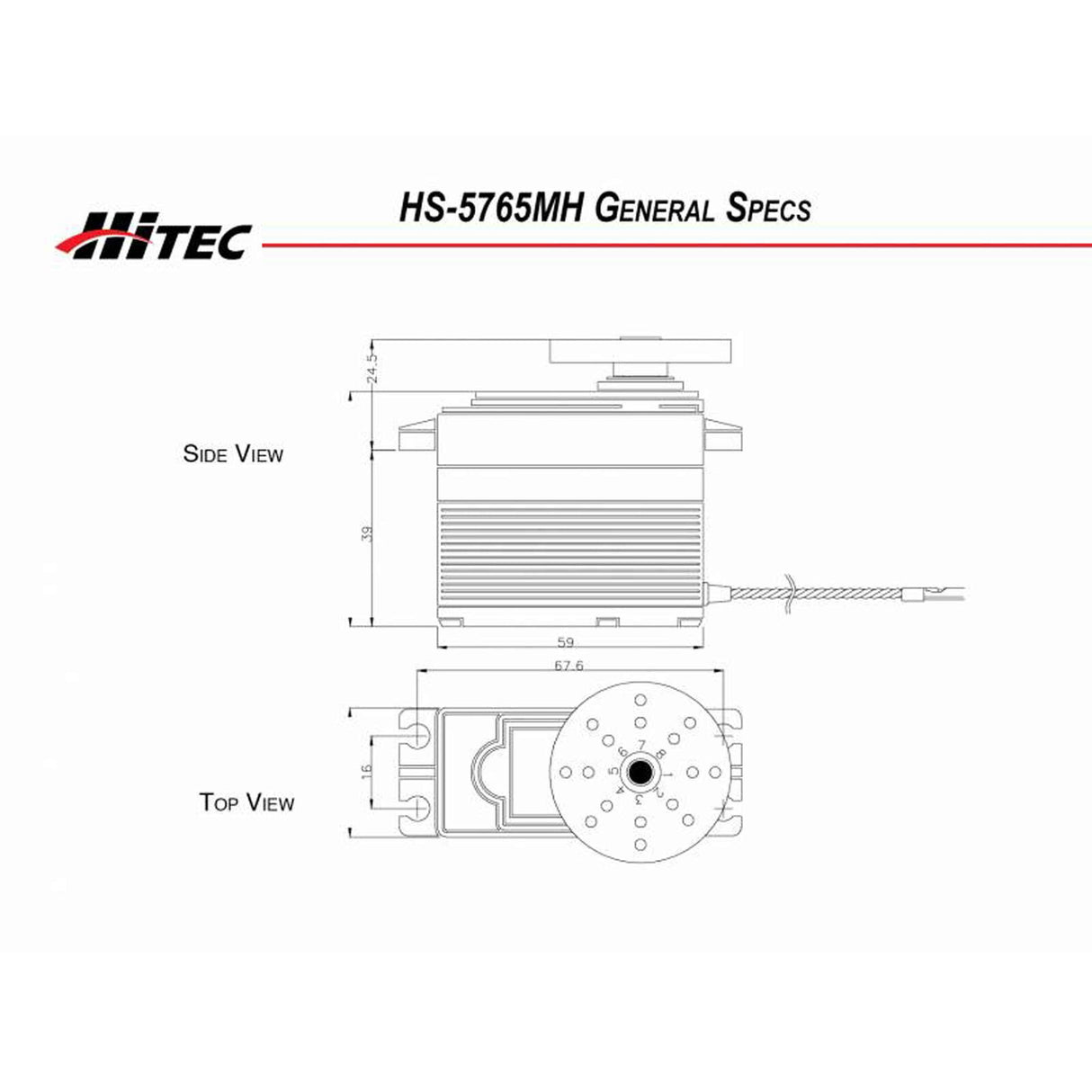 HRC35765S RCD Inc HS-5765MH Giant Scale Digital HV Metal Gear Servo