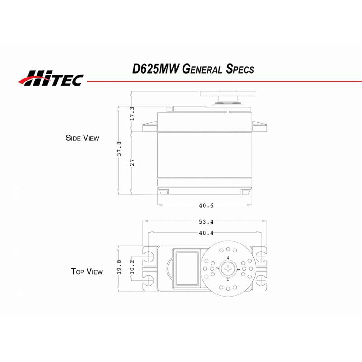 HRC36625 RCD Inc D625MW Standard Digital High Speed Metal Gear Servo