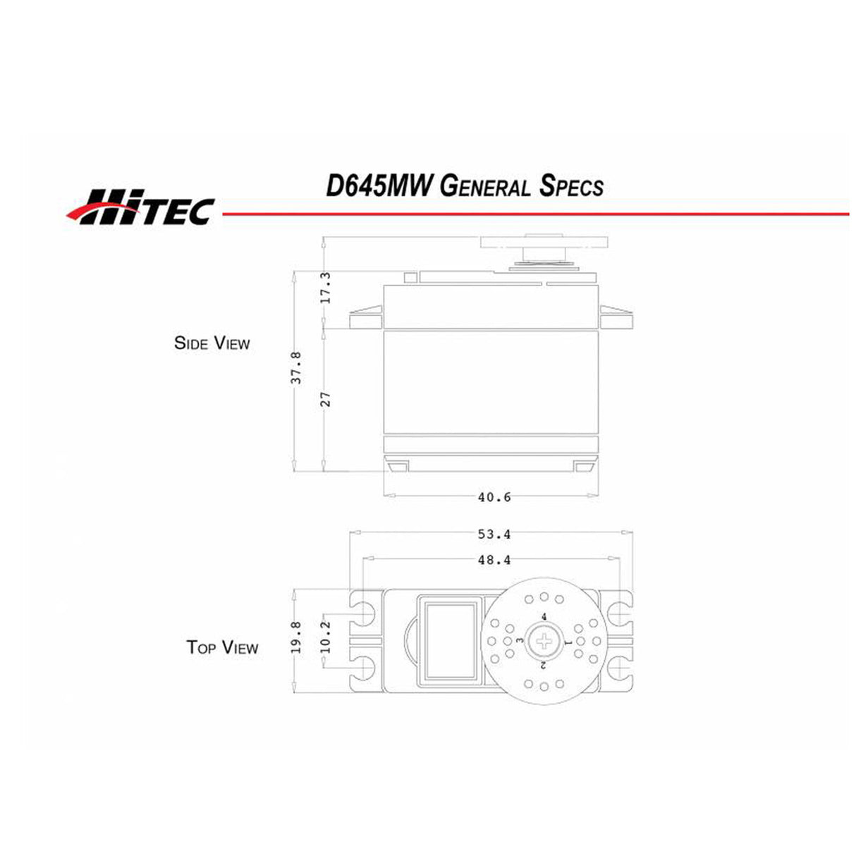 HRC36645 RCD Inc D645MW Standard Digital High Torque Metal Gear Servo