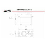 HRC36645 RCD Inc D645MW Standard Digital High Torque Metal Gear Servo