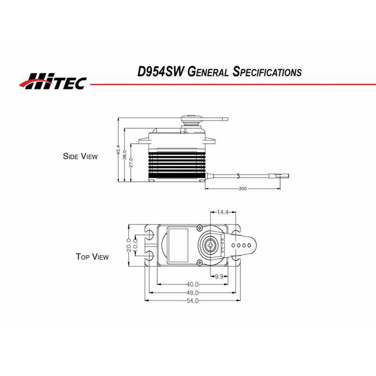 HRC36954 RCD Inc D954SW Standard Digital High Torque Steel Gear Servo