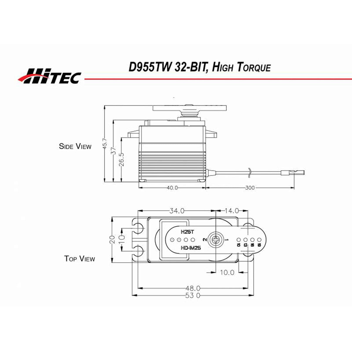 HRC36955 RCD Inc D955TW Standard Digital Monster Torque Titanium Gear Servo