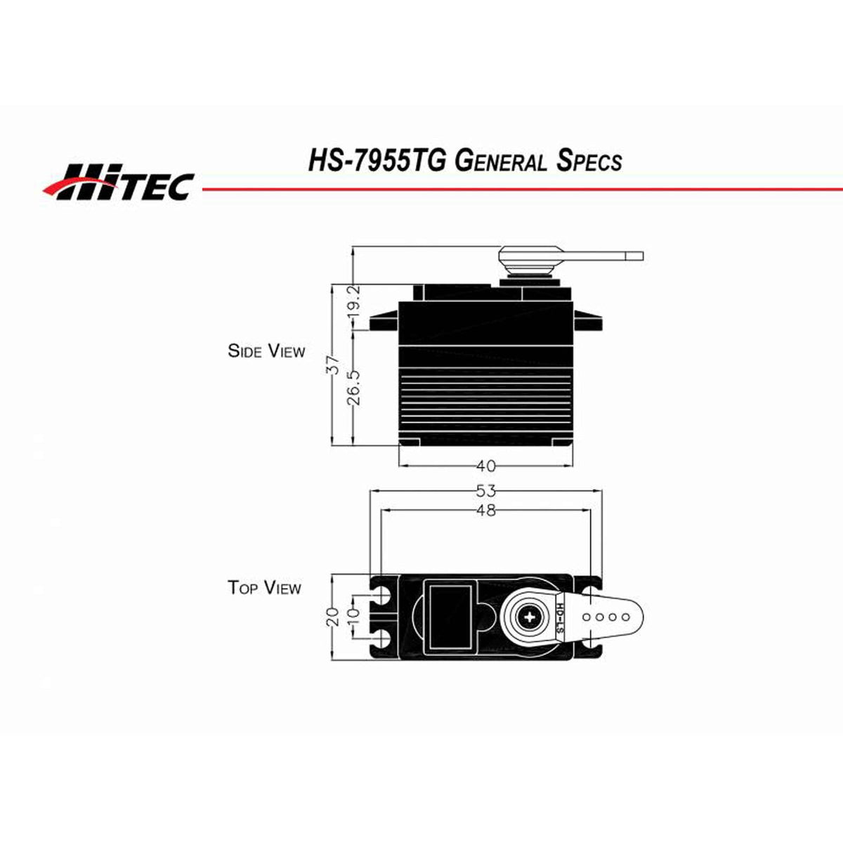 HRC37955S RCD Inc HS-7955TG High Resolution High Torque Servo: Universal