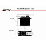HRC37985S RCD Inc HS-7985MG Digital High Resolution High Torque Metal Gear Servo
