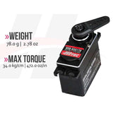 HRC39384 RCD Inc HSB-9381TH Standard Digital Ultra Torque Brushless Titanium Gear Servo