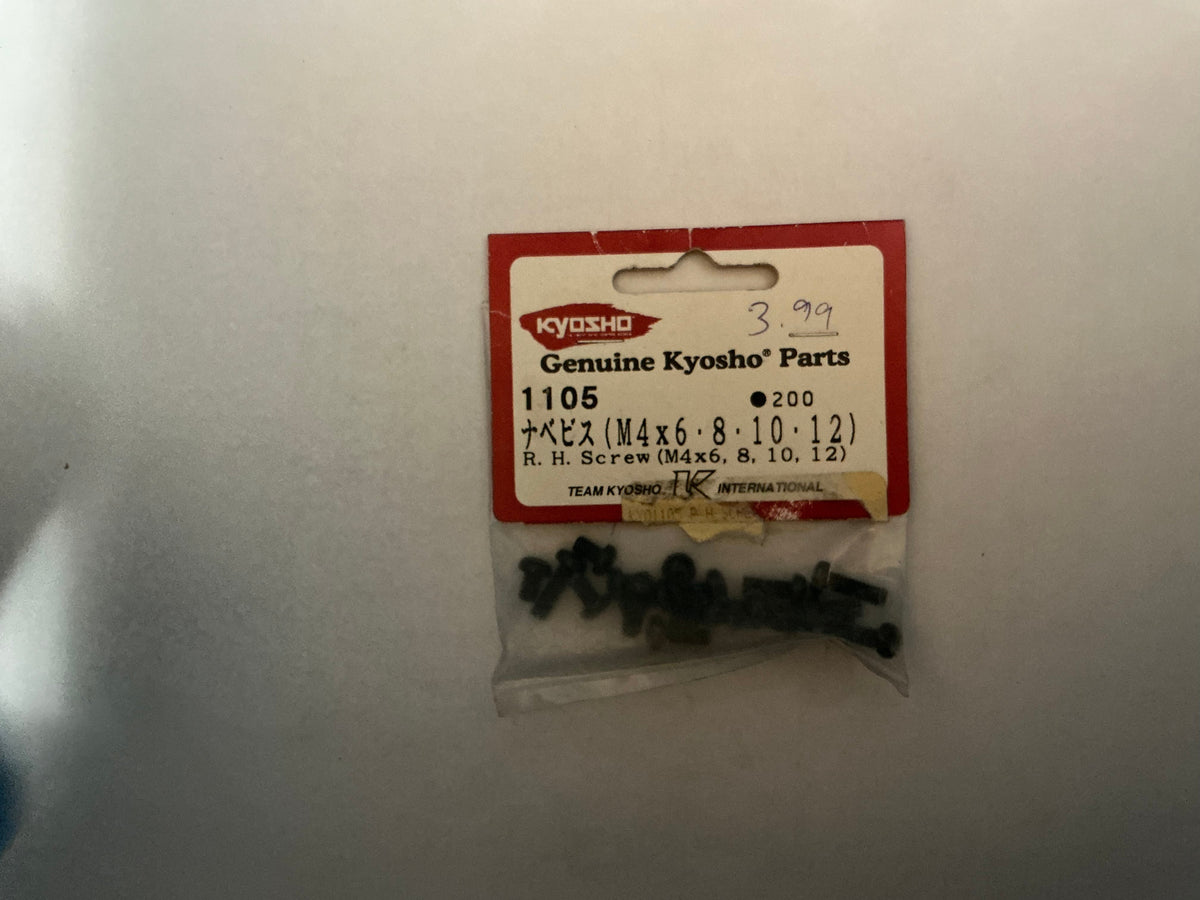 KYOSHO R. H. Screw (M4x6, 8, 10, 12) 1105