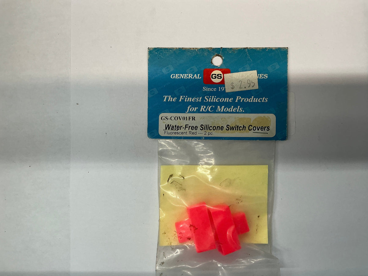 GS Water-Free Silicone Switch Covers Fluorescent Red-2 pc GSCOV01FR