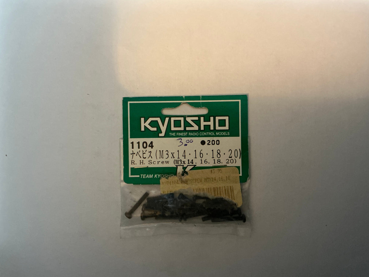 KYOSHO R. H. Screw (M3x 14.16.18. 20) 1104