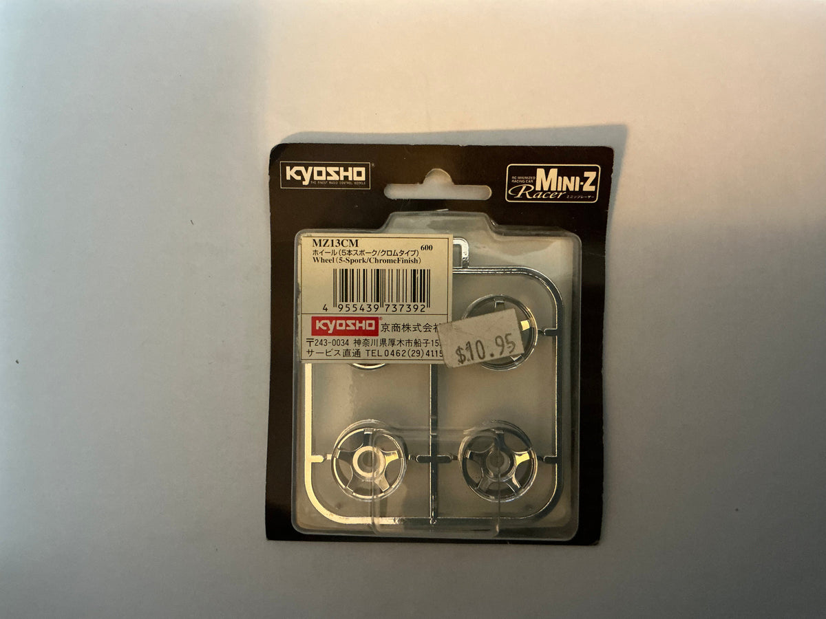 Mini-Z Racer Wheel (5-Spork/ChromeFinish) MZ13CM