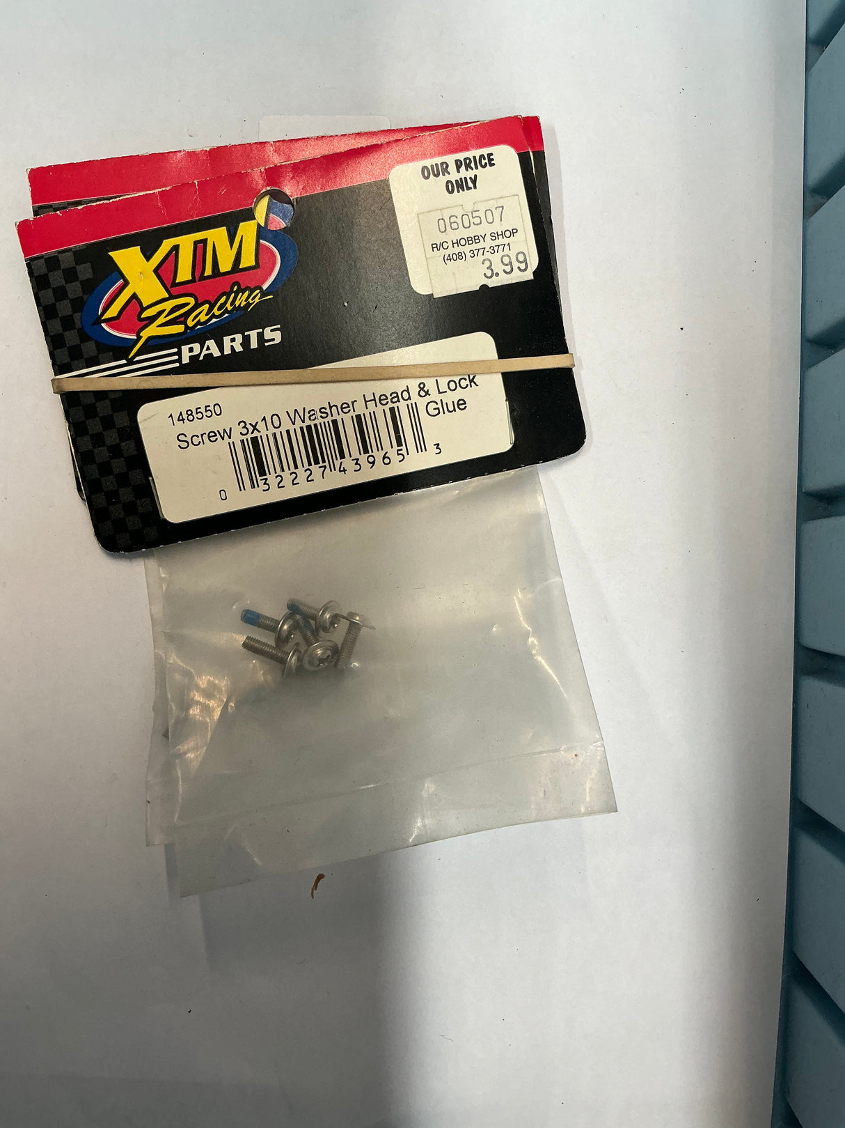 XTM Racing Screw 3x10 Washer Head & Lock Glue 148550