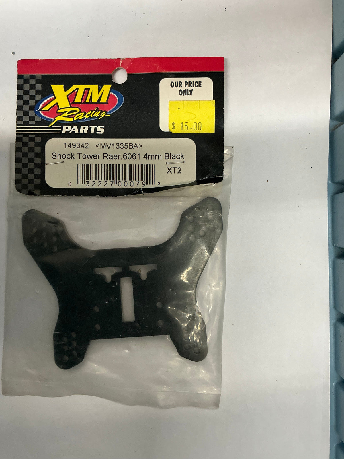 XTM Racing Shock Tower Raer, 6061 4mm Black XT2 MV1335BA 149342