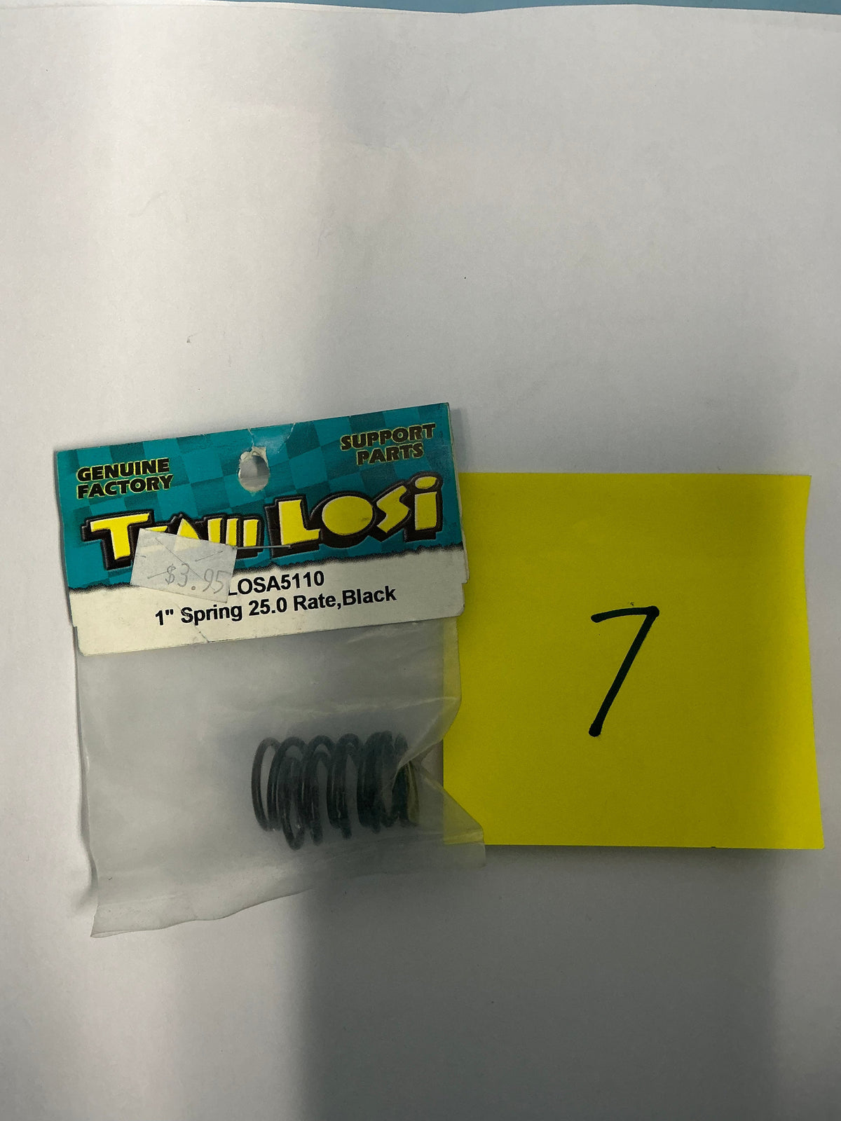 TEAM LOSI 1" Spring 25.0 Rate, Black LOSA5110