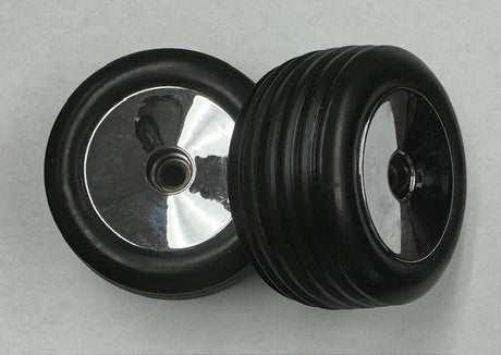 LOSB1175 Mini T Fr Directional Tire on chrome dish wheel - 605482136331