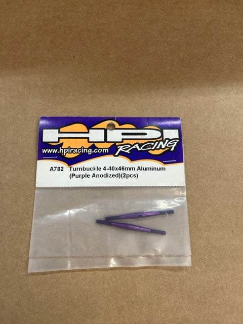 Hpi A782 Turnbuckle 4-40x46mm Aluminum (Purple Anodized) (2 pcs)