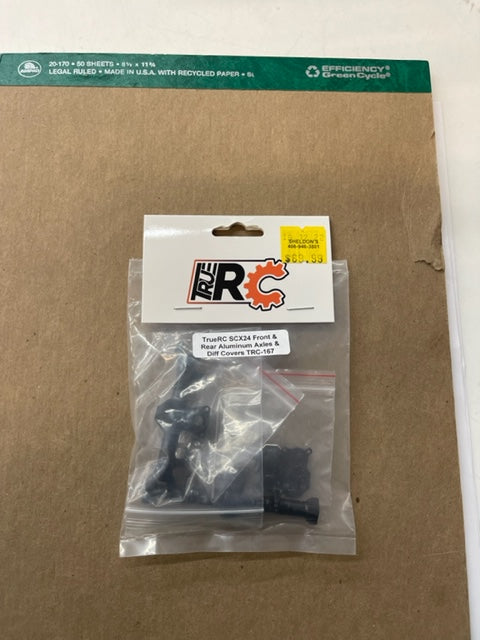 True Rc Scx24 front and rear aluminum axels and diff covers TRC-167