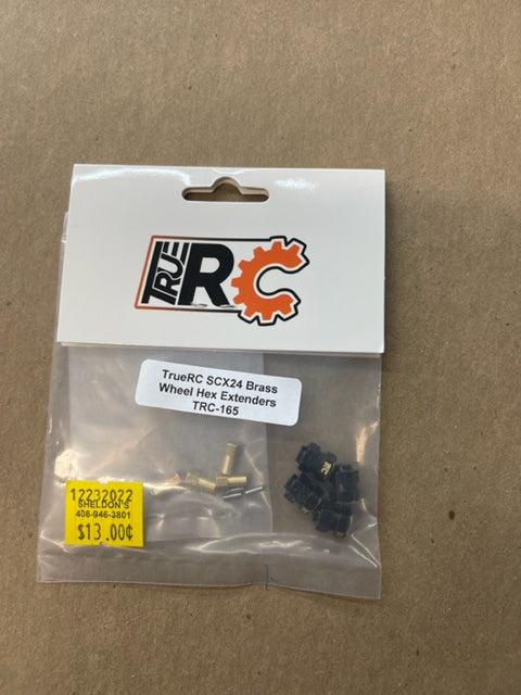 TrueRC SCx24 Brass wheel hex extenders Trc-165