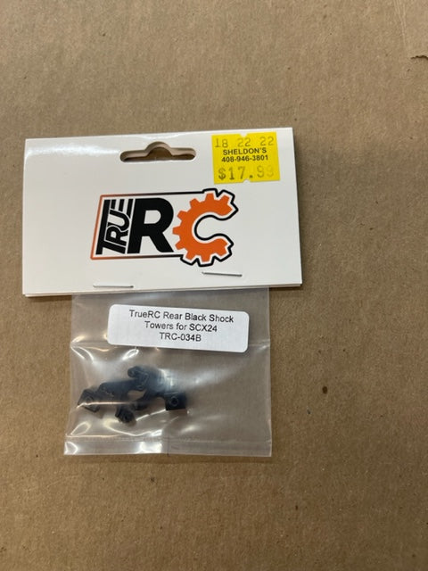TrueRc Rear black shock towers for ScX24 TRC-034B
