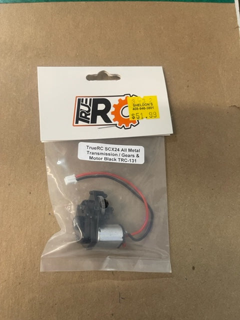 TrueRc SCx24 all metal transmission/gears snd motor black TRC-131