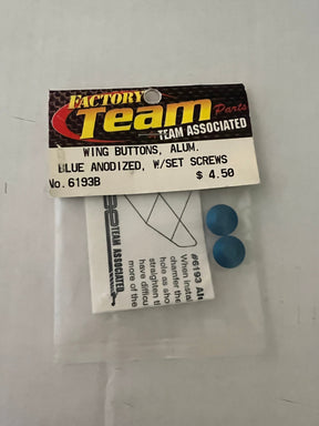 WING BUTTONS, ALUM.BLUE ANODIZED, W/SET SCREWS-ASC6193B - ASC6193B