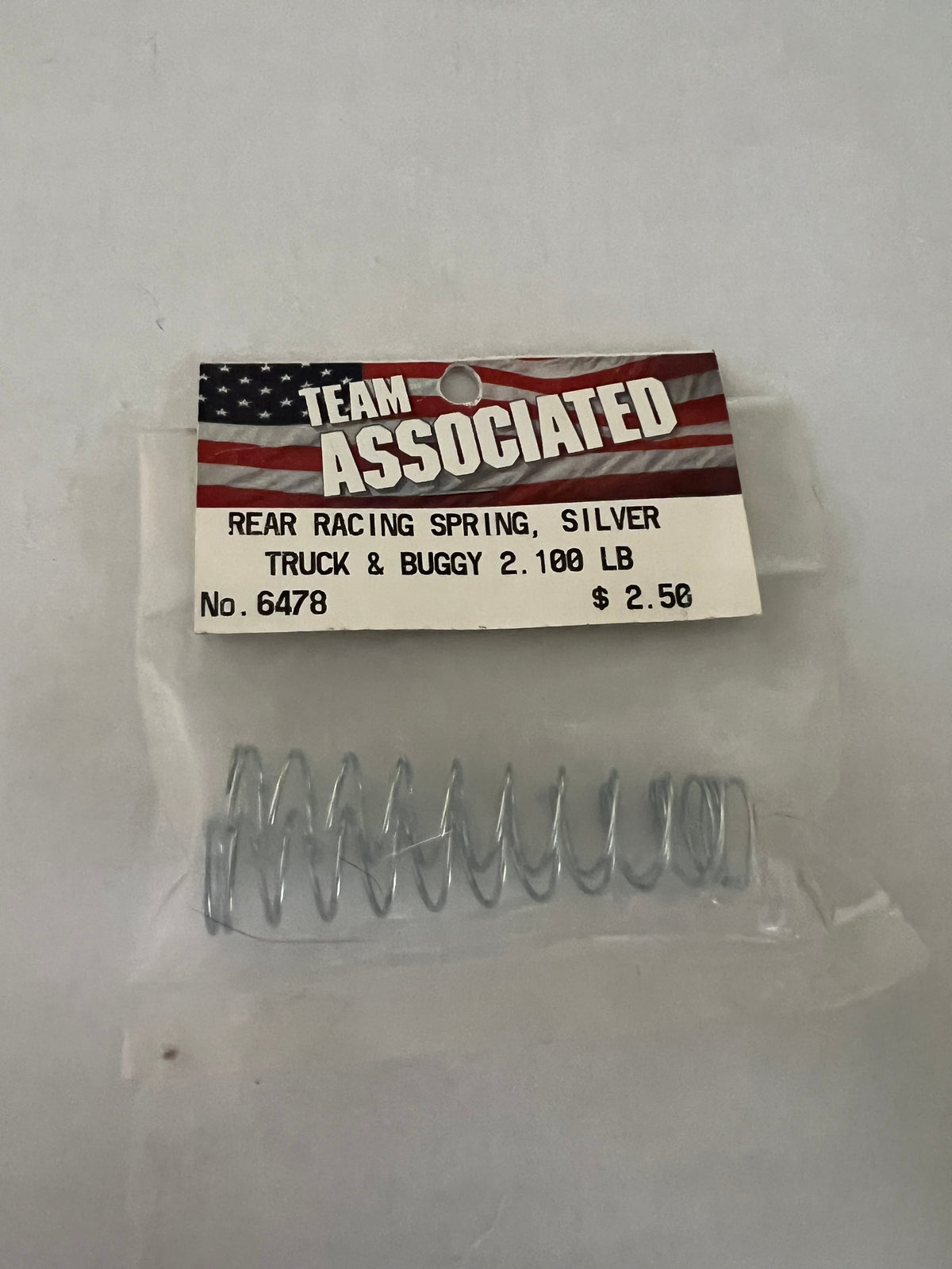 REAR RACING SPRING, SILVER TRUCK & BUGGY 2.1 LB-ASC6478