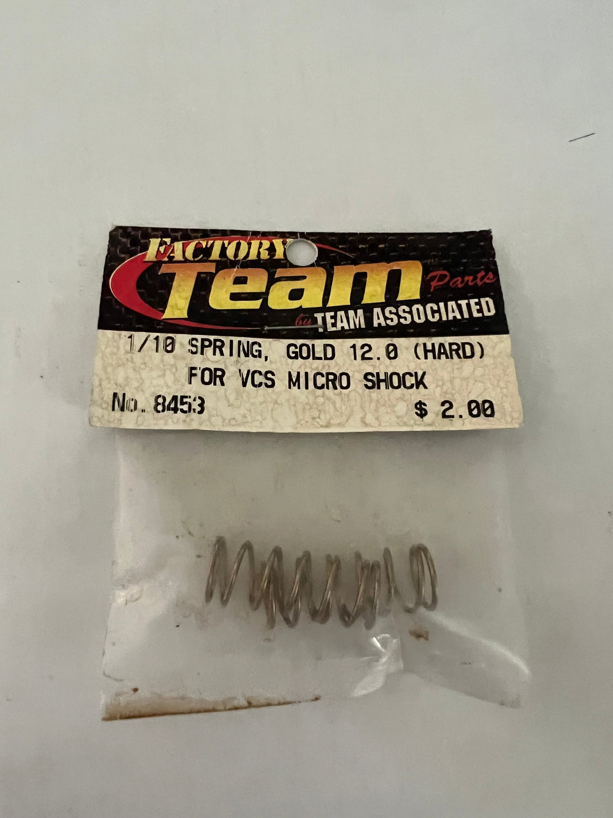 1/10 SPRING, GOLD 12.0 (HARD) FOR VCS MIRCO SHOCK-ASC8453