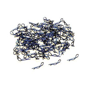 Bent-Up Body Clip (100), Blue: 1/10