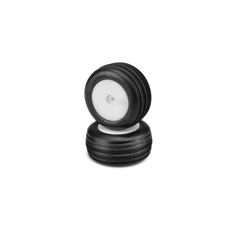 Carvers Tire, Green Compound Premounted, White (2)