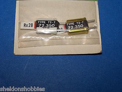 FUTABA (FM 72.350) TX/RX CRYSTAL SET CHANNEL 28 #FMC-428